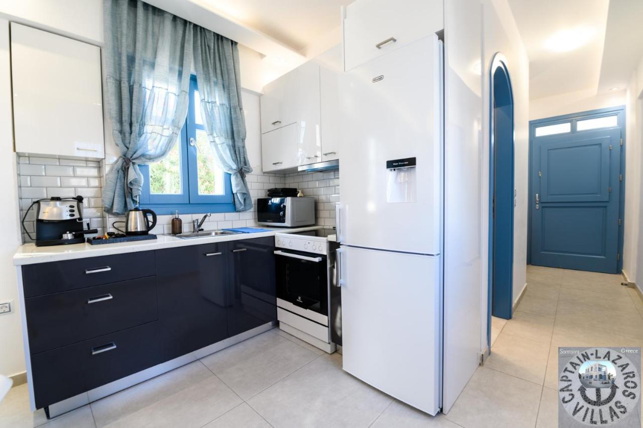 Located By The Sea One Beachfront Private Captain Lazaros Pool Villa With Loft In 750Sqm Spacious Private Plot-Jacuzzi-Sunrelax-Furnished Terace-Gazebo-Private Parking,Sleep 3 Adults And 2 Children, Just Steps From The Black Beach-Seaview Периса Екстериор снимка