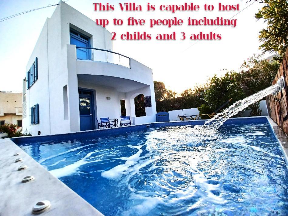 Located By The Sea One Beachfront Private Captain Lazaros Pool Villa With Loft In 750Sqm Spacious Private Plot-Jacuzzi-Sunrelax-Furnished Terace-Gazebo-Private Parking,Sleep 3 Adults And 2 Children, Just Steps From The Black Beach-Seaview Периса Екстериор снимка