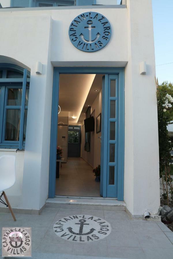 Located By The Sea One Beachfront Private Captain Lazaros Pool Villa With Loft In 750Sqm Spacious Private Plot-Jacuzzi-Sunrelax-Furnished Terace-Gazebo-Private Parking,Sleep 3 Adults And 2 Children, Just Steps From The Black Beach-Seaview Периса Екстериор снимка