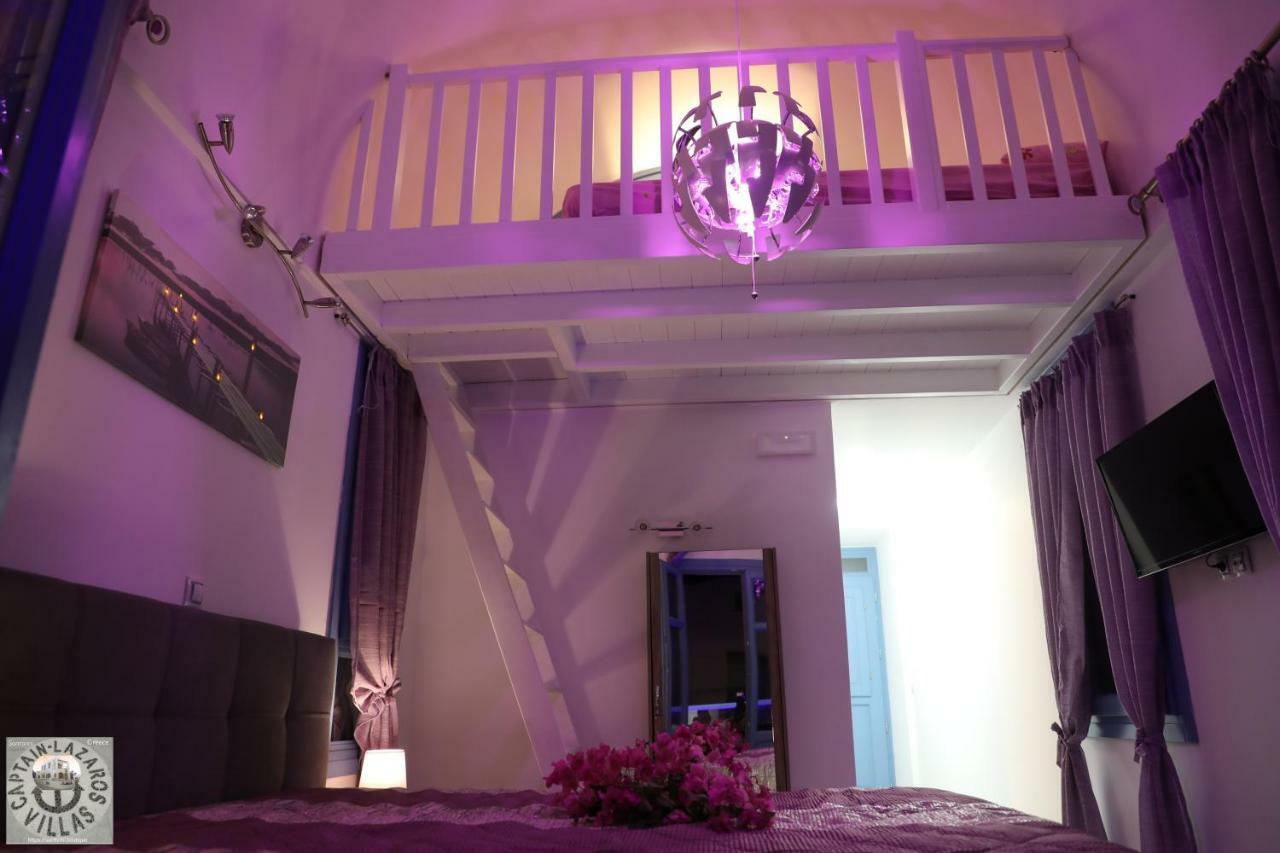 Located By The Sea One Beachfront Private Captain Lazaros Pool Villa With Loft In 750Sqm Spacious Private Plot-Jacuzzi-Sunrelax-Furnished Terace-Gazebo-Private Parking,Sleep 3 Adults And 2 Children, Just Steps From The Black Beach-Seaview Периса Екстериор снимка
