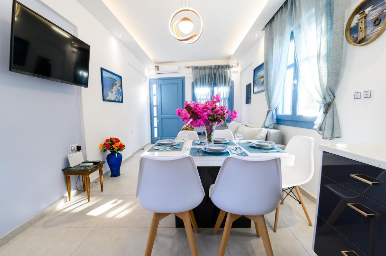 Located By The Sea One Beachfront Private Captain Lazaros Pool Villa With Loft In 750Sqm Spacious Private Plot-Jacuzzi-Sunrelax-Furnished Terace-Gazebo-Private Parking,Sleep 3 Adults And 2 Children, Just Steps From The Black Beach-Seaview Периса Екстериор снимка